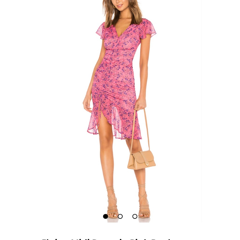 Majorelle Elaine Midi Dress in Pink Baybreeze